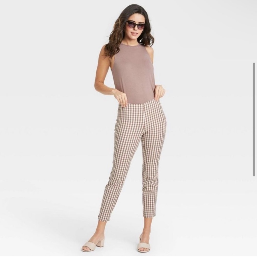 A New Day Brown Gingham Pants
